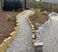 Stone garden path